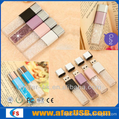 2013 new design crystal usb memory stick 16gb